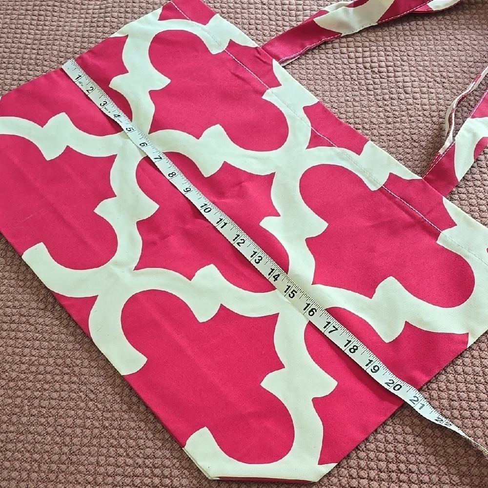 Pink and White Tote Bag - Picture 5 of 11